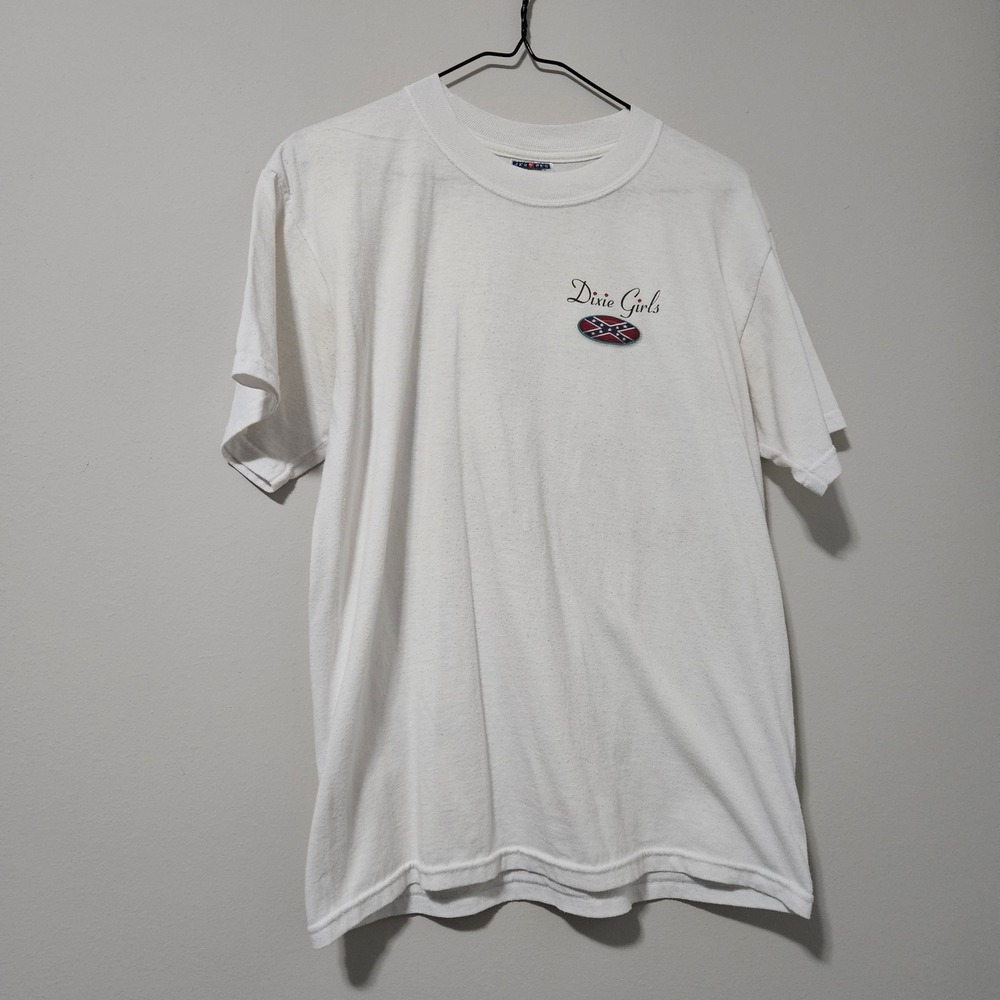 Jerzees Dixie Outfitters Cocker Spaniel Puppy Graphic T-Shirt White Kids Medium